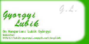 gyorgyi lubik business card